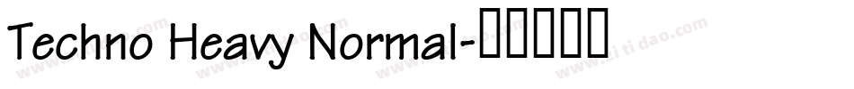 Techno Heavy Normal字体转换